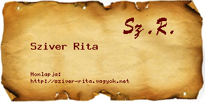 Sziver Rita névjegykártya
